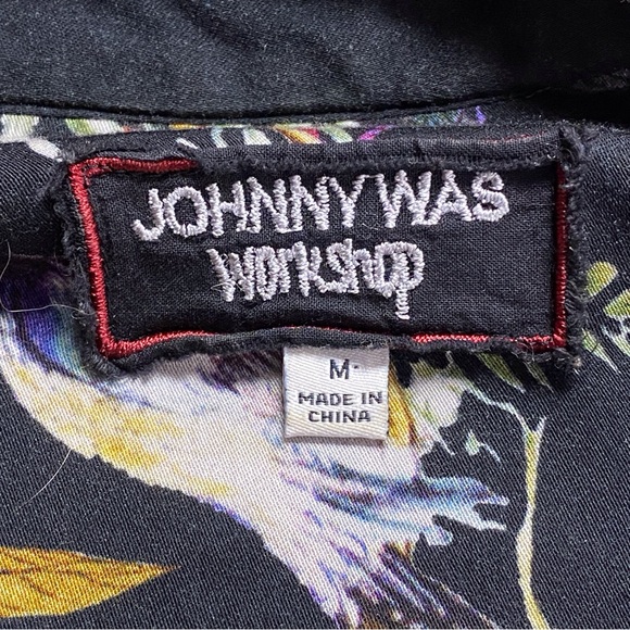 Johnny Was 3J Workshop Velvet mix Black Long Sleeve Top shirt Blouse Size Medium - Picture 3 of 15